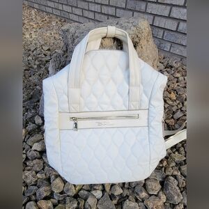 Bella Russo Quilted Off-White Tote Backpack Shoulder Bag NWT Never Worn